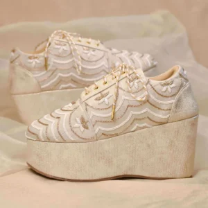 Noor Zardosi Élan – Platform Bridal Sneakers